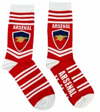 Sock Nation Arsenal Socks Red White Size Junior 13 to 5Uk